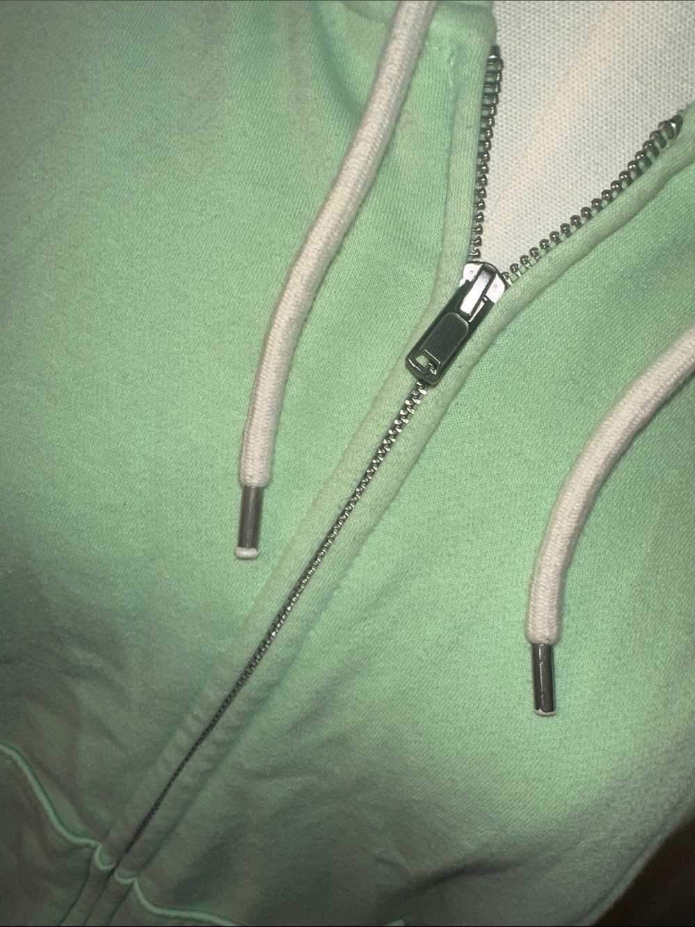 GAP Light Mint Green Full-Zip Hoodie with Drawstring Hood - Picture 7 of 9